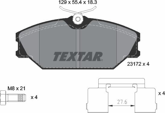 Textar 2317203 - Bremsbelagsatz, Scheibenbremse alexcarstop-ersatzteile.com