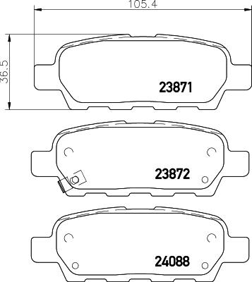 Textar 2387103 - Bremsbelagsatz, Scheibenbremse alexcarstop-ersatzteile.com