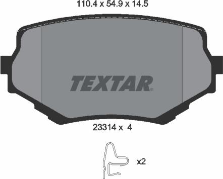 Textar 2331401 - Bremsbelagsatz, Scheibenbremse alexcarstop-ersatzteile.com