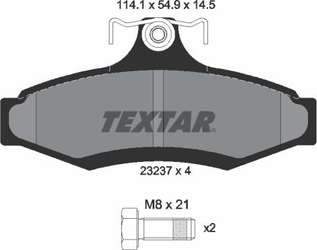 Textar 2323701 - Bremsbelagsatz, Scheibenbremse alexcarstop-ersatzteile.com