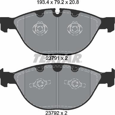 Textar 2379101 - Bremsbelagsatz, Scheibenbremse alexcarstop-ersatzteile.com