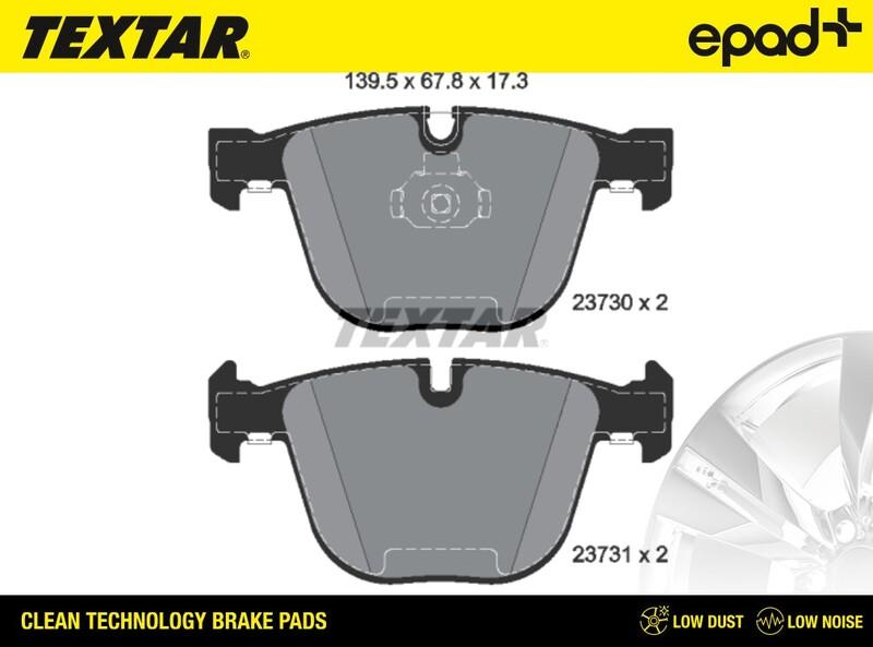 Textar 2373001CP - Bremsbelagsatz, Scheibenbremse alexcarstop-ersatzteile.com