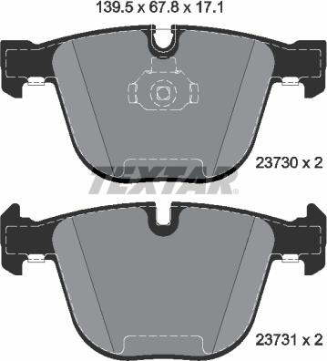 Textar 2373007 - Bremsbelagsatz, Scheibenbremse alexcarstop-ersatzteile.com