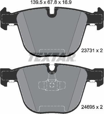 Textar 2373101 - Bremsbelagsatz, Scheibenbremse alexcarstop-ersatzteile.com