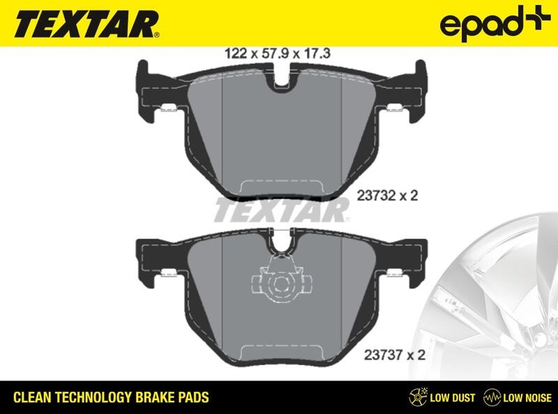 Textar 2373201CP - Bremsbelagsatz, Scheibenbremse alexcarstop-ersatzteile.com