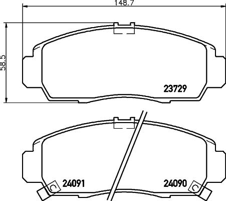 Textar 2372905 - Bremsbelagsatz, Scheibenbremse alexcarstop-ersatzteile.com