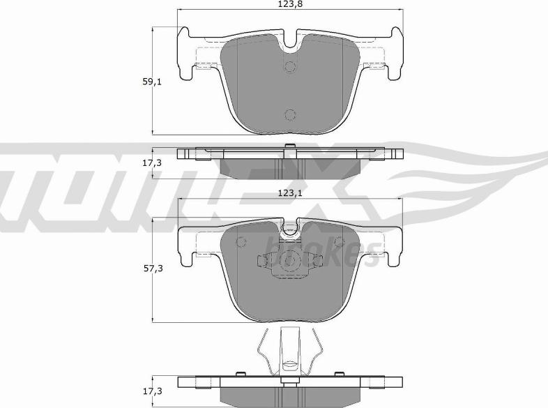 TOMEX brakes TX 19-29 - Bremsbelagsatz, Scheibenbremse alexcarstop-ersatzteile.com