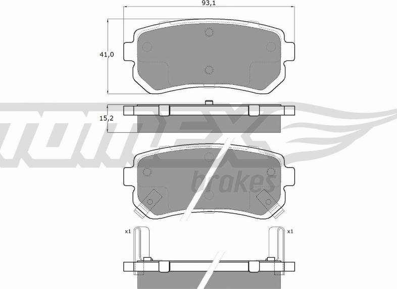 TOMEX brakes TX 15-66 - Bremsbelagsatz, Scheibenbremse alexcarstop-ersatzteile.com