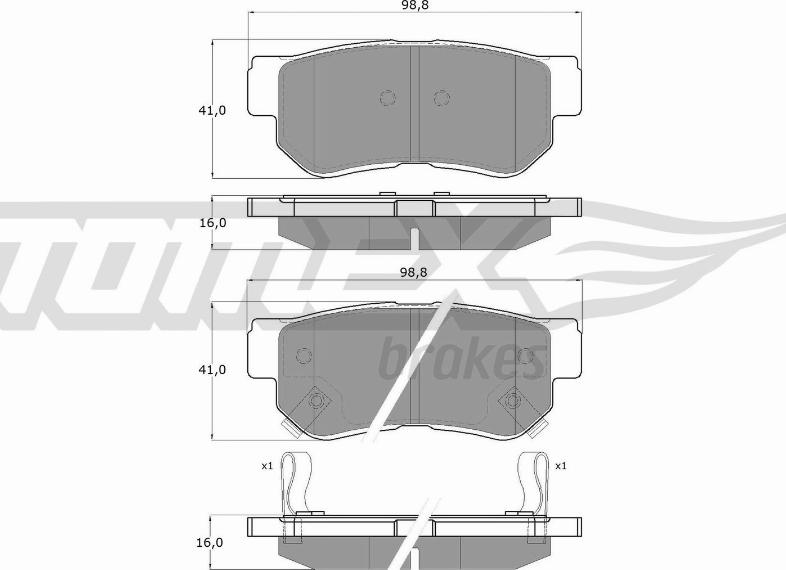 TOMEX brakes TX 15-35 - Bremsbelagsatz, Scheibenbremse alexcarstop-ersatzteile.com