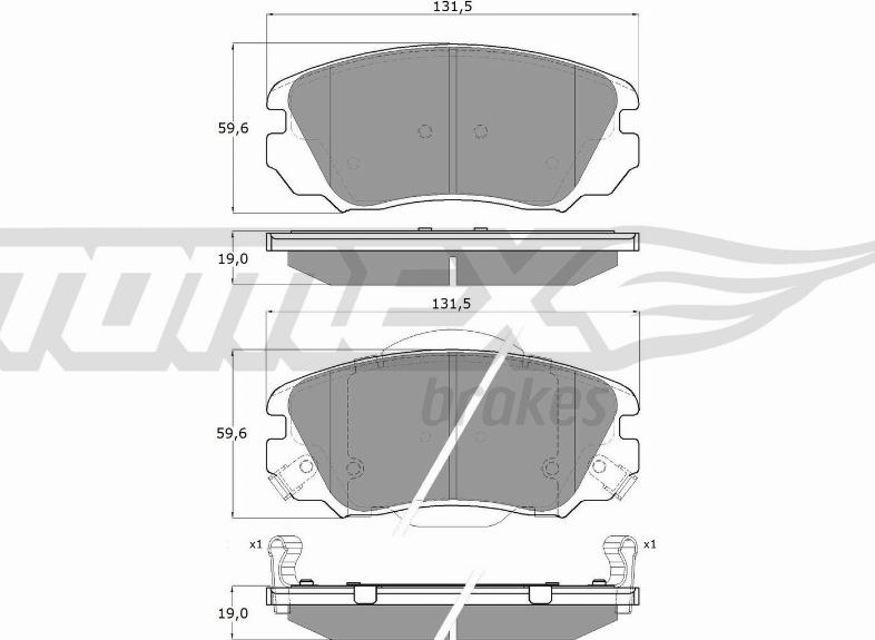 TOMEX brakes TX 16-33 - Bremsbelagsatz, Scheibenbremse alexcarstop-ersatzteile.com