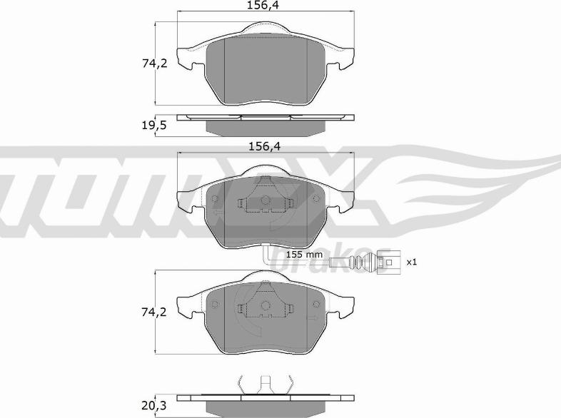 TOMEX brakes TX 10-942 - Bremsbelagsatz, Scheibenbremse alexcarstop-ersatzteile.com