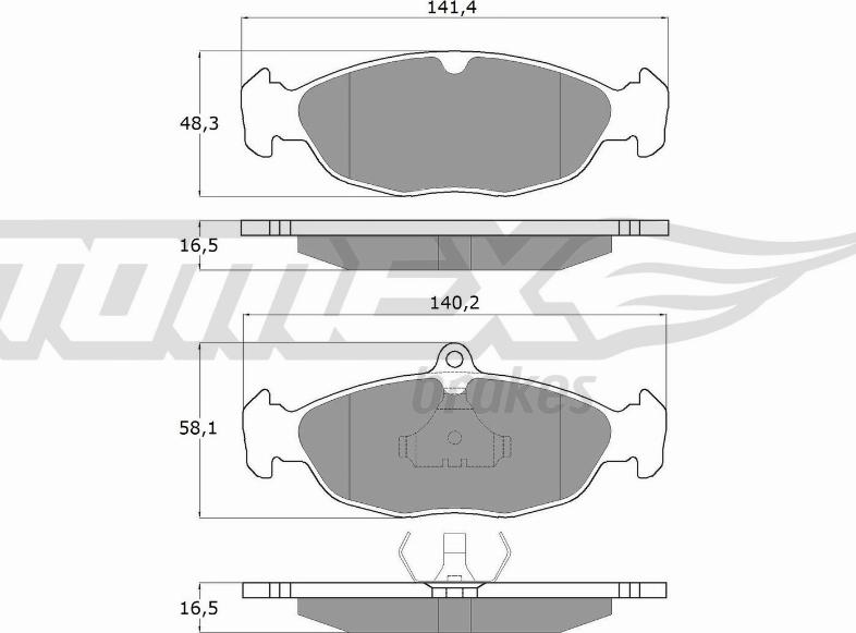 TOMEX brakes TX 10-49 - Bremsbelagsatz, Scheibenbremse alexcarstop-ersatzteile.com