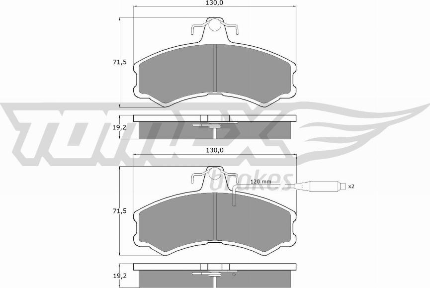 TOMEX brakes TX 10-46 - Bremsbelagsatz, Scheibenbremse alexcarstop-ersatzteile.com