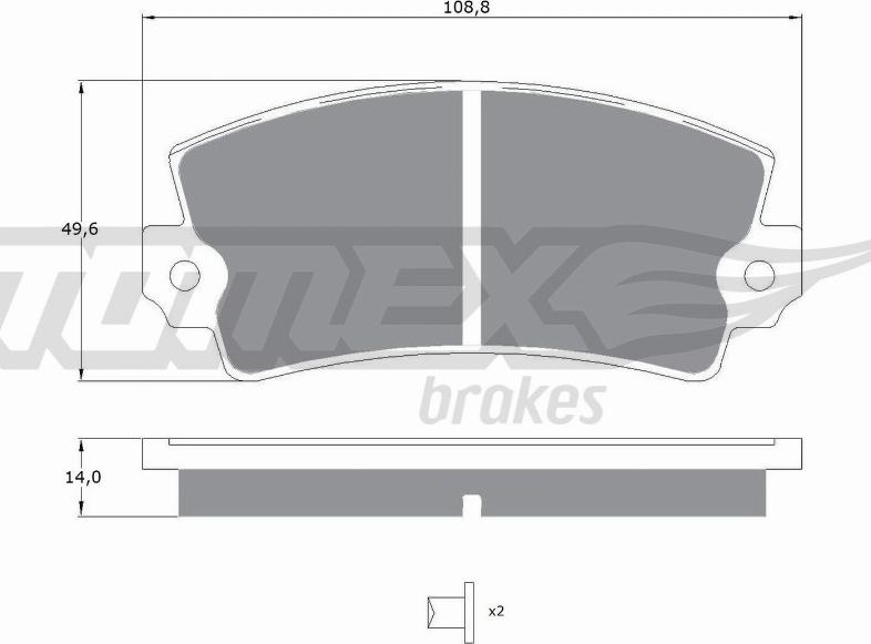 TOMEX brakes TX 10-432 - Bremsbelagsatz, Scheibenbremse alexcarstop-ersatzteile.com