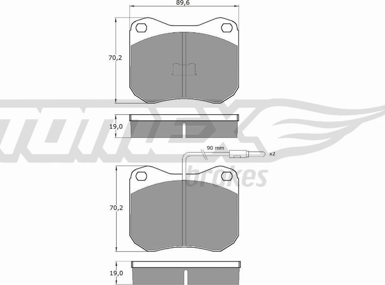 TOMEX brakes TX 10-42 - Bremsbelagsatz, Scheibenbremse alexcarstop-ersatzteile.com