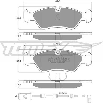 TOMEX brakes TX 10-682 - Bremsbelagsatz, Scheibenbremse alexcarstop-ersatzteile.com