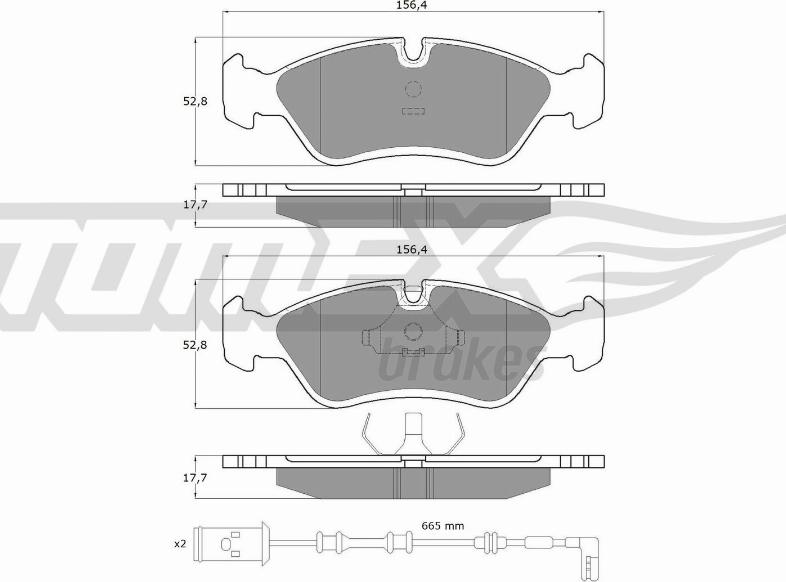 TOMEX brakes TX 10-682 - Bremsbelagsatz, Scheibenbremse alexcarstop-ersatzteile.com