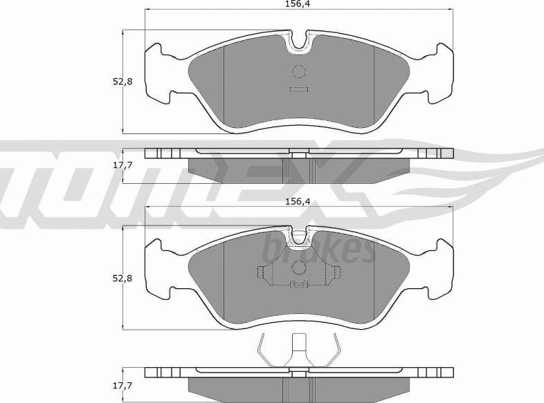 TOMEX brakes TX 10-68 - Bremsbelagsatz, Scheibenbremse alexcarstop-ersatzteile.com