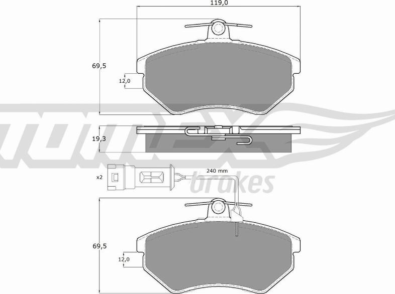 TOMEX brakes TX 10-111 - Bremsbelagsatz, Scheibenbremse alexcarstop-ersatzteile.com