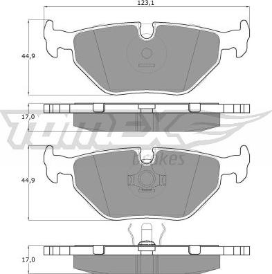 TOMEX brakes TX 10-70 - Bremsbelagsatz, Scheibenbremse alexcarstop-ersatzteile.com