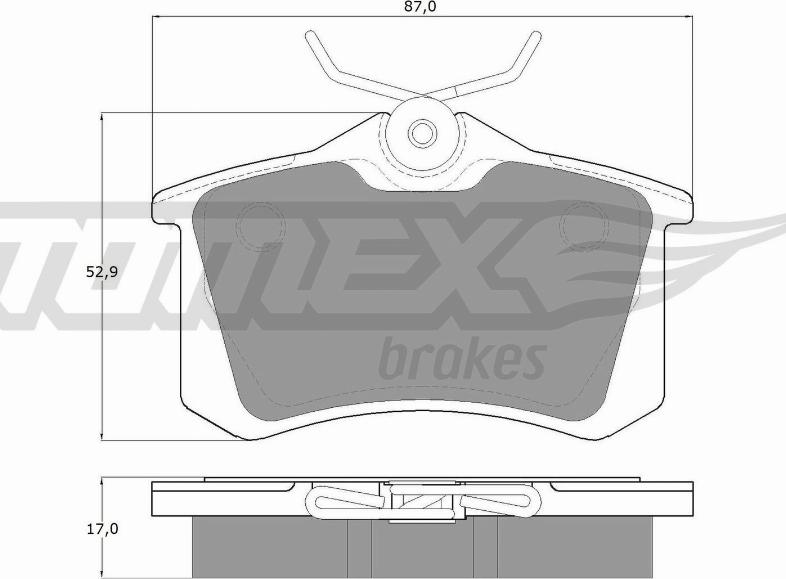 TOMEX brakes TX 10-781 - Bremsbelagsatz, Scheibenbremse alexcarstop-ersatzteile.com