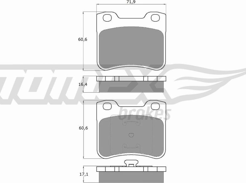 TOMEX brakes TX 11-96 - Bremsbelagsatz, Scheibenbremse alexcarstop-ersatzteile.com