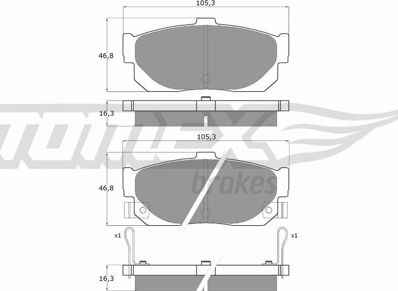 TOMEX brakes TX 11-59 - Bremsbelagsatz, Scheibenbremse alexcarstop-ersatzteile.com