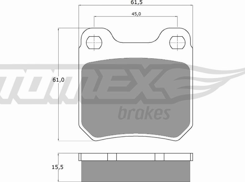 TOMEX brakes TX 11-60 - Bremsbelagsatz, Scheibenbremse alexcarstop-ersatzteile.com