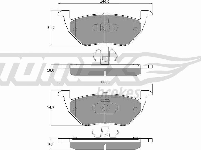 TOMEX brakes TX 18-95 - Bremsbelagsatz, Scheibenbremse alexcarstop-ersatzteile.com