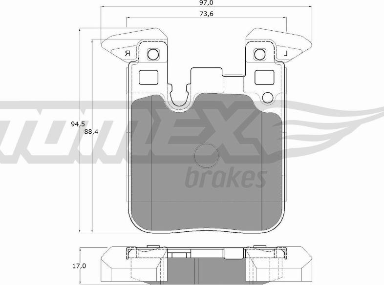 TOMEX brakes TX 18-47 - Bremsbelagsatz, Scheibenbremse alexcarstop-ersatzteile.com