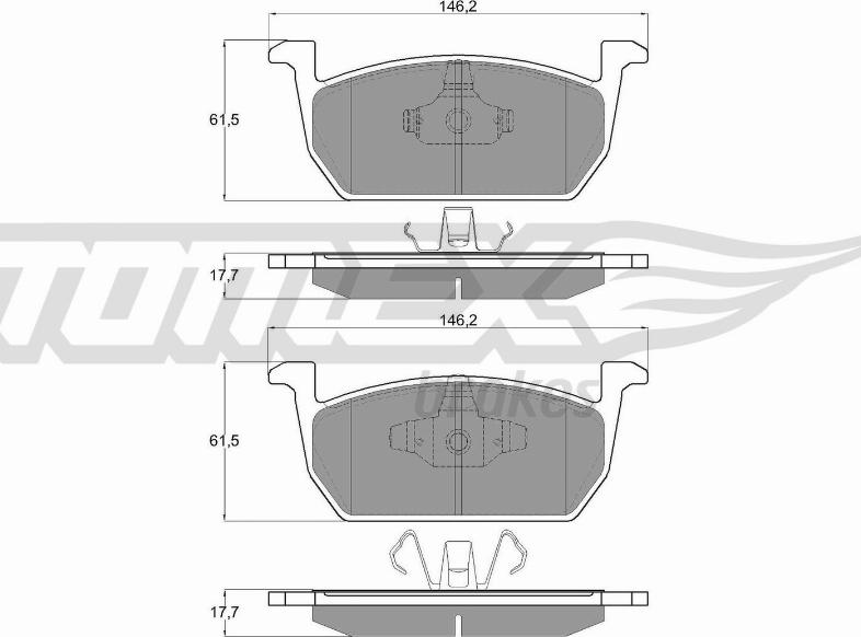 TOMEX brakes TX 18-73 - Bremsbelagsatz, Scheibenbremse alexcarstop-ersatzteile.com