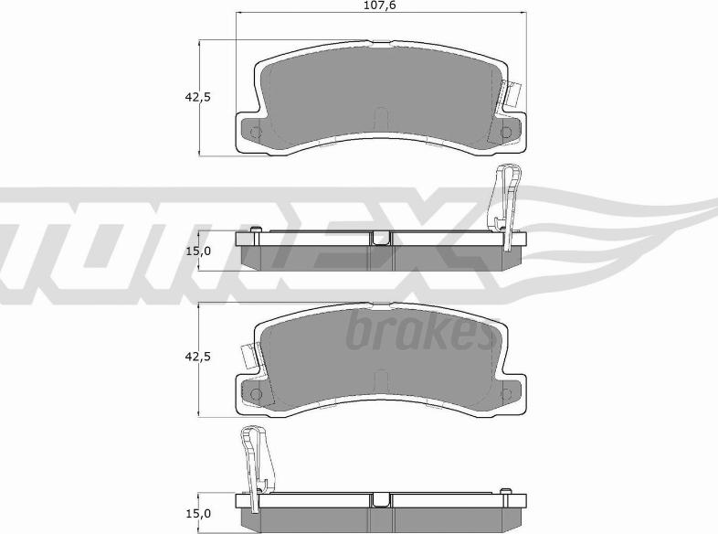 TOMEX brakes TX 13-66 - Bremsbelagsatz, Scheibenbremse alexcarstop-ersatzteile.com