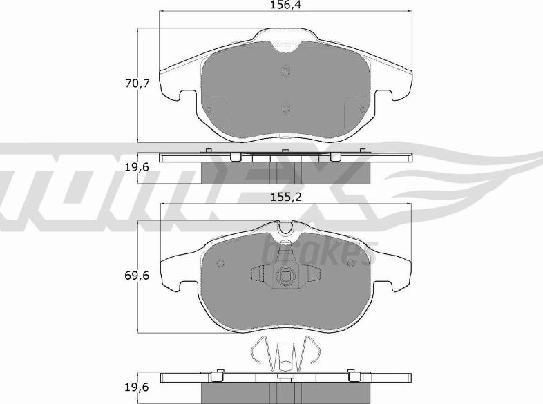 TOMEX brakes TX 13-04 - Bremsbelagsatz, Scheibenbremse alexcarstop-ersatzteile.com