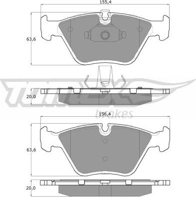 TOMEX brakes TX 13-20 - Bremsbelagsatz, Scheibenbremse alexcarstop-ersatzteile.com