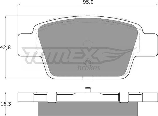 TOMEX brakes TX 12-51 - Bremsbelagsatz, Scheibenbremse alexcarstop-ersatzteile.com