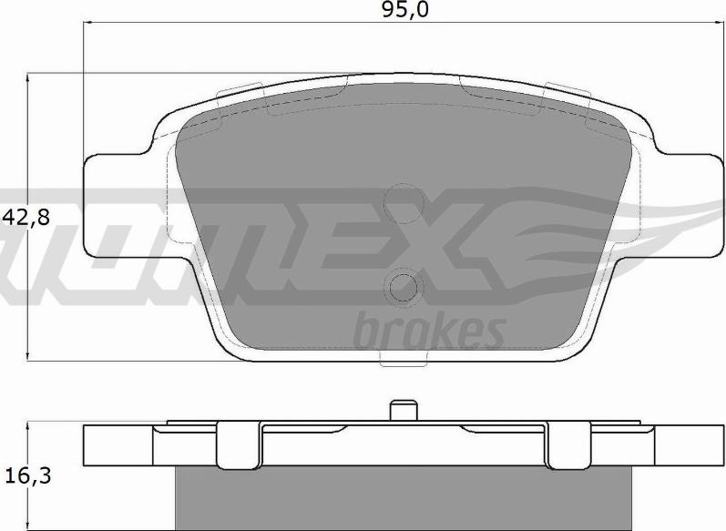 TOMEX brakes TX 12-51 - Bremsbelagsatz, Scheibenbremse alexcarstop-ersatzteile.com