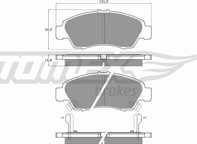 TOMEX brakes TX 12-65 - Bremsbelagsatz, Scheibenbremse alexcarstop-ersatzteile.com