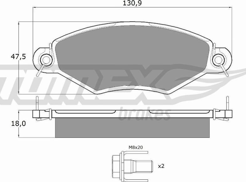 TOMEX brakes TX 12-15 - Bremsbelagsatz, Scheibenbremse alexcarstop-ersatzteile.com