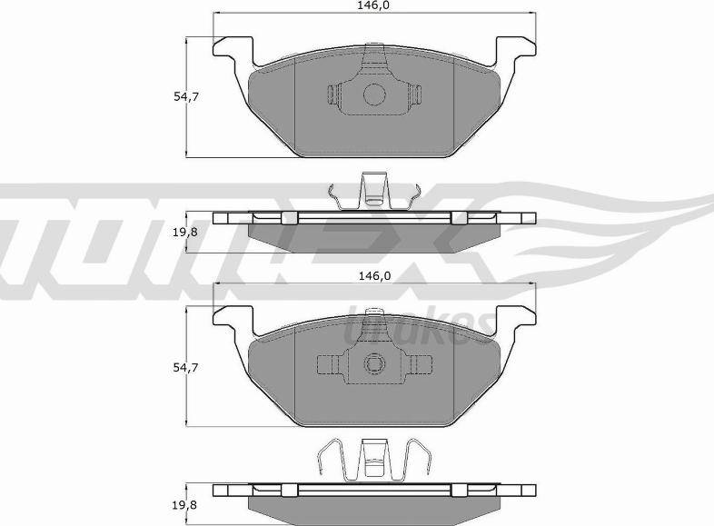 TOMEX brakes TX 12-10 - Bremsbelagsatz, Scheibenbremse alexcarstop-ersatzteile.com