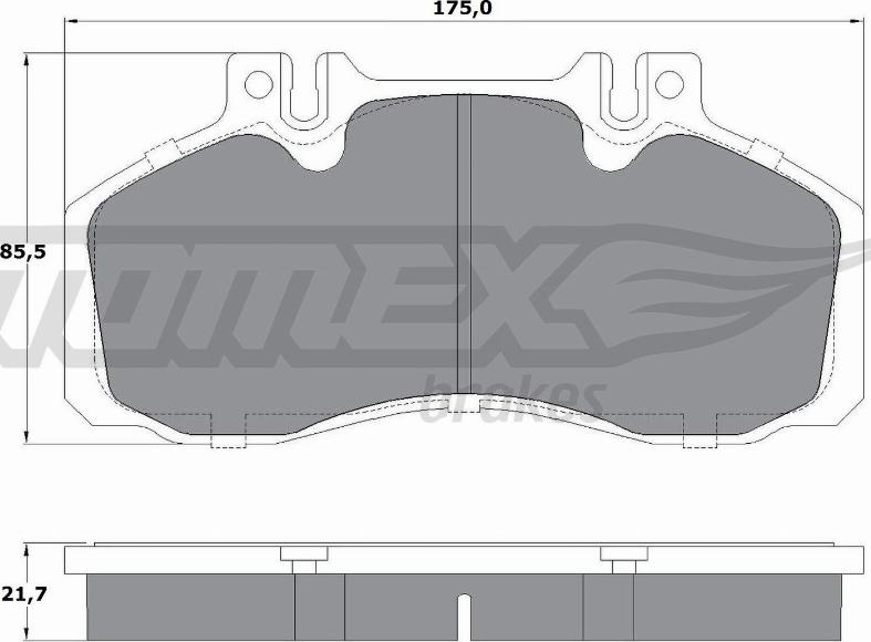 TOMEX brakes TX 12-88 - Bremsbelagsatz, Scheibenbremse alexcarstop-ersatzteile.com