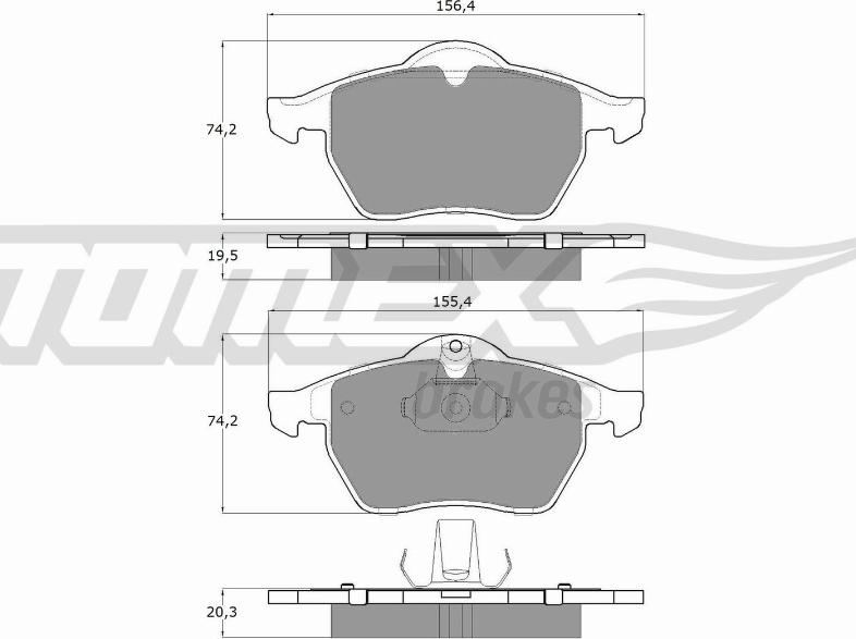 TOMEX brakes TX 12-25 - Bremsbelagsatz, Scheibenbremse alexcarstop-ersatzteile.com