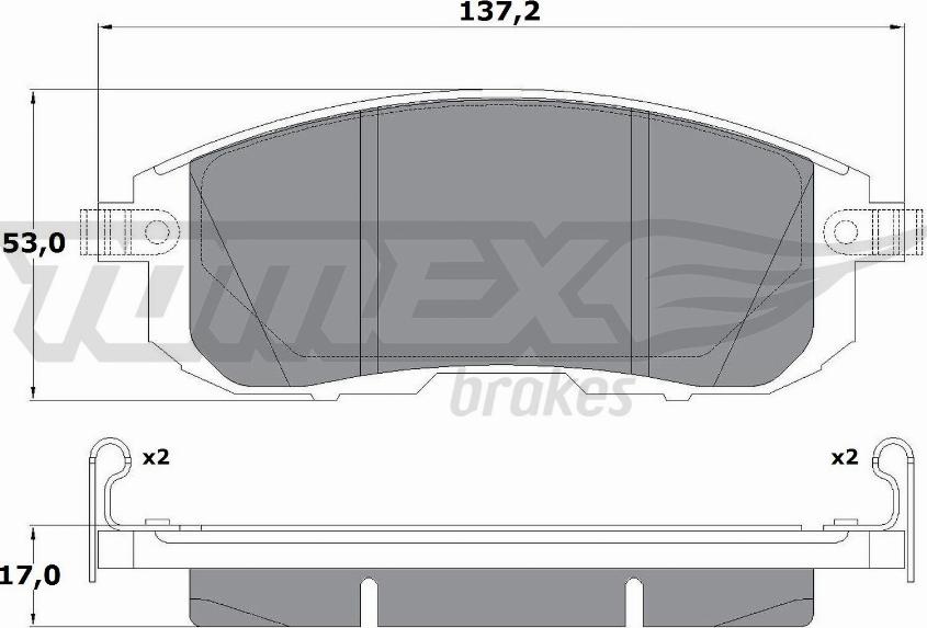 TOMEX brakes TX 17-56 - Bremsbelagsatz, Scheibenbremse alexcarstop-ersatzteile.com