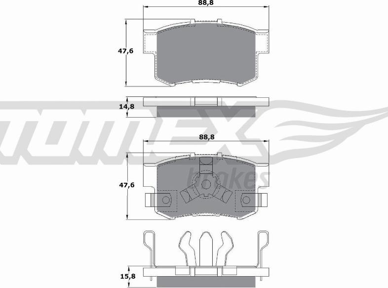 TOMEX brakes TX 17-53 - Bremsbelagsatz, Scheibenbremse alexcarstop-ersatzteile.com