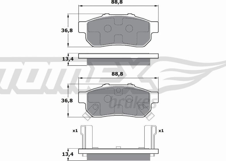 TOMEX brakes TX 17-22 - Bremsbelagsatz, Scheibenbremse alexcarstop-ersatzteile.com