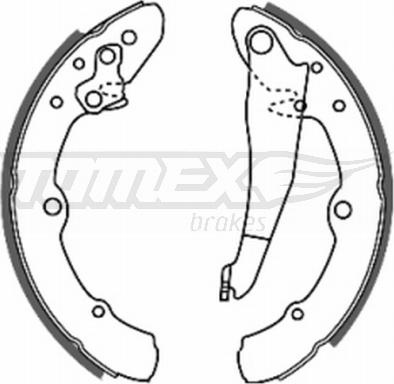 TOMEX brakes TX 20-25 - Bremsbackensatz alexcarstop-ersatzteile.com