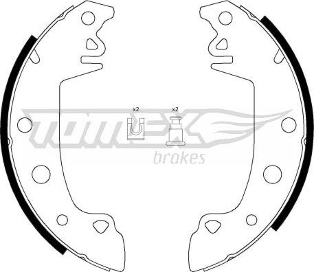 TOMEX brakes TX 21-28 - Bremsbackensatz alexcarstop-ersatzteile.com