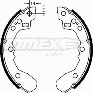 TOMEX brakes TX 21-78 - Bremsbackensatz alexcarstop-ersatzteile.com