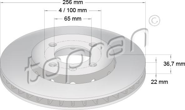 Topran 115 930 - Bremsscheibe alexcarstop-ersatzteile.com