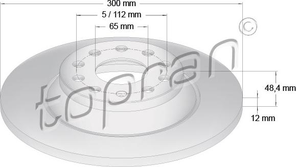 Topran 116 888 - Bremsscheibe alexcarstop-ersatzteile.com