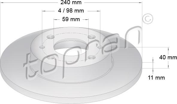 Topran 304 230 - Bremsscheibe alexcarstop-ersatzteile.com